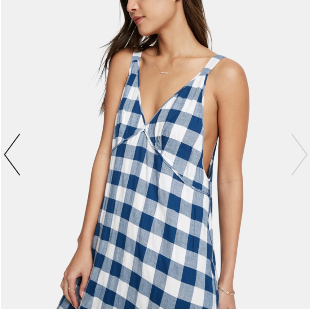 Goop Gingham Long Slip Dress